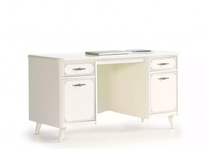 2-piece Desk Computer desk Wood Bookshelf White Children's room